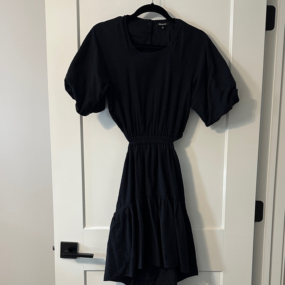 Madewell Black Mini Dress with Keyhole Open Back